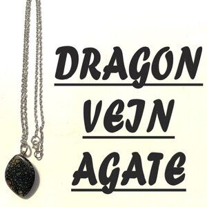 Dragon Vein Agate Pendant Necklace – Power, Vitality & Hidden Magic